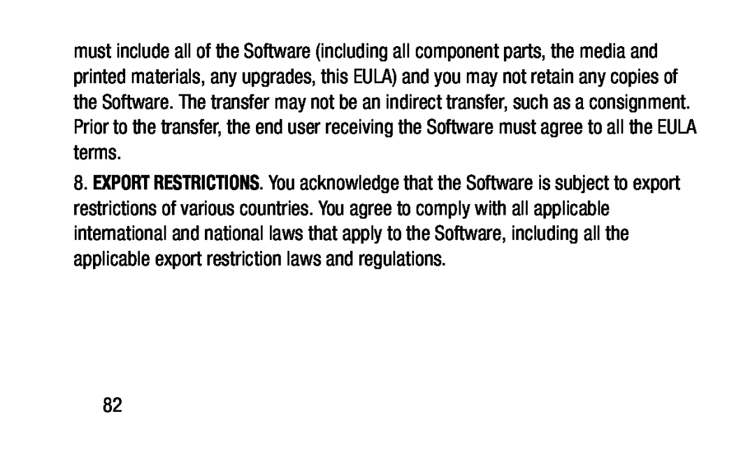 EXPORT RESTRICTIONS