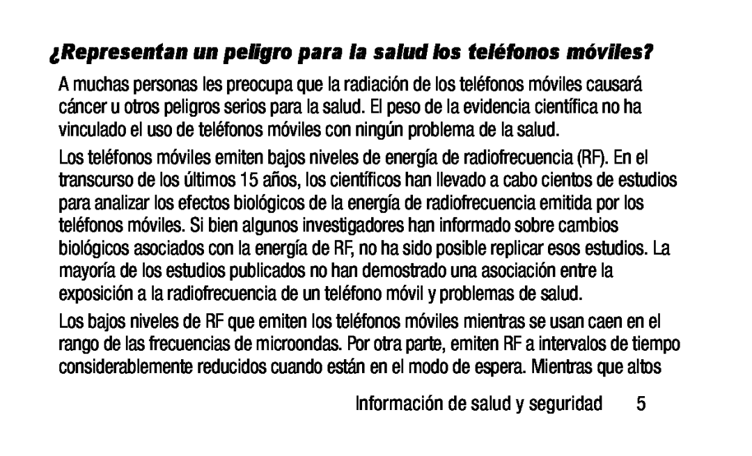 Información de salud y seguridad ¿Representan un peligro para la salud los teléfonos móviles