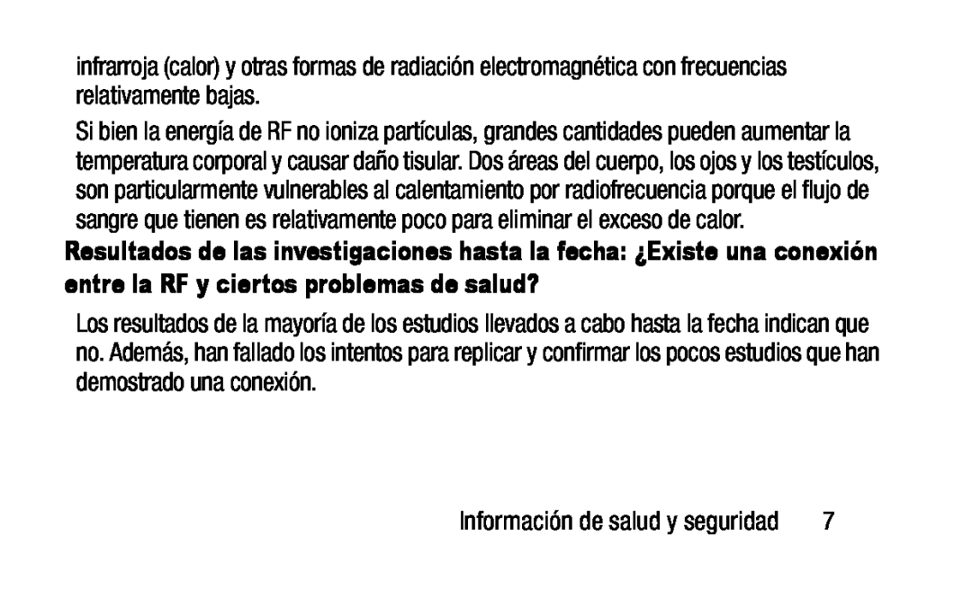 Información de salud y seguridad Galaxy Tab 4 10.1 NOOK Wi-Fi