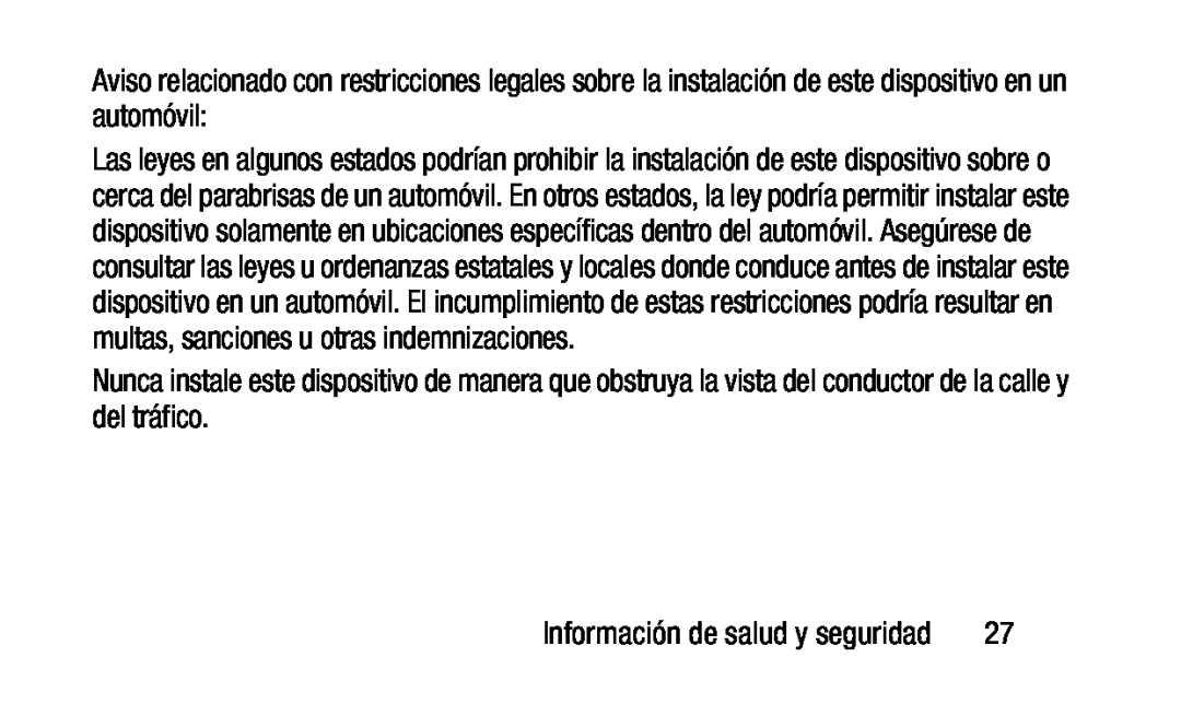 Información de salud y seguridad