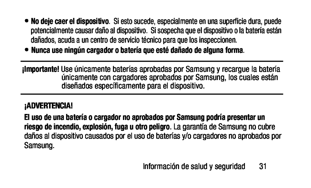 ¡ADVERTENCIA Galaxy Tab 4 10.1 Wi-Fi