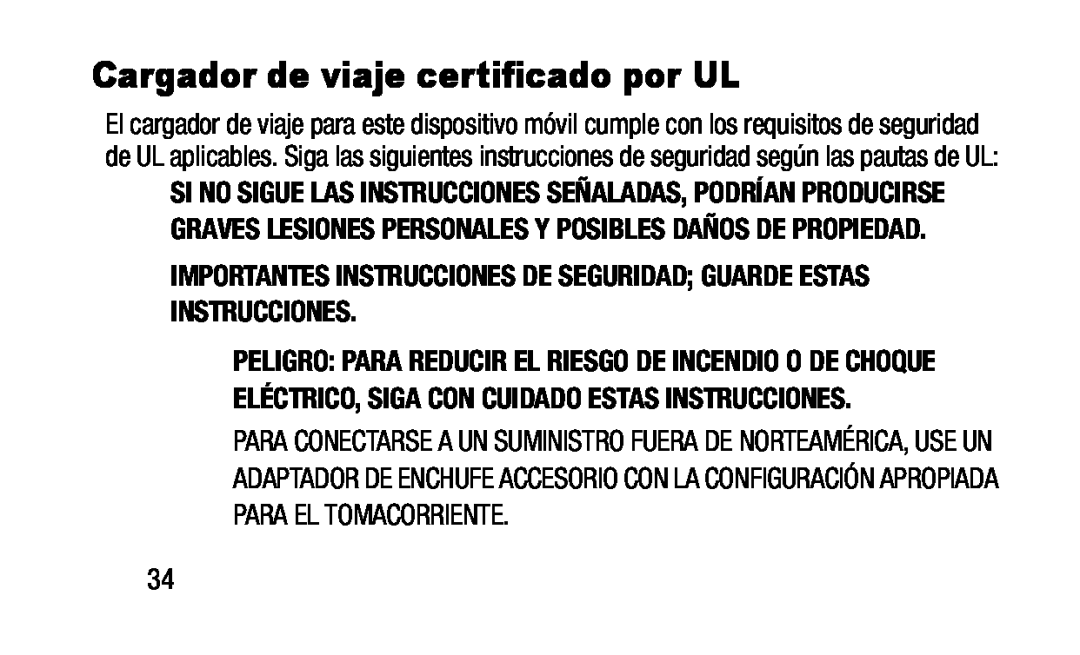 IMPORTANTES INSTRUCCIONES DE SEGURIDAD; GUARDE ESTAS INSTRUCCIONES Galaxy Tab 4 10.1 Wi-Fi