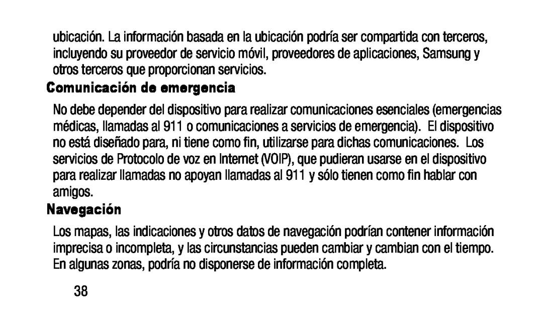 Comunicación de emergencia Navegación