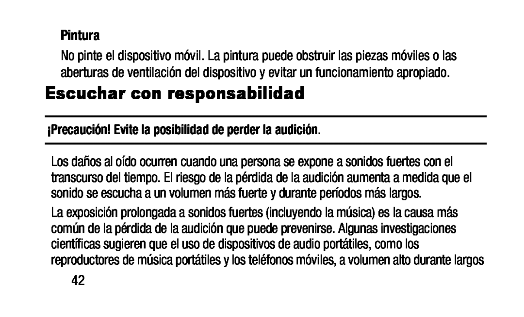 ¡Precaución! Evite la posibilidad de perder la audición Galaxy Tab 4 10.1 Wi-Fi