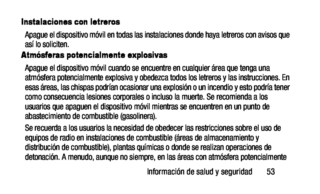 Instalaciones con letreros Atmósferas potencialmente explosivas