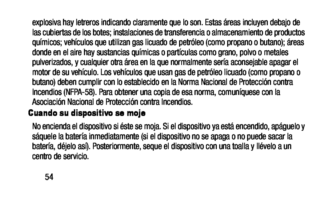 Cuando su dispositivo se moje Galaxy Tab 4 10.1 Wi-Fi