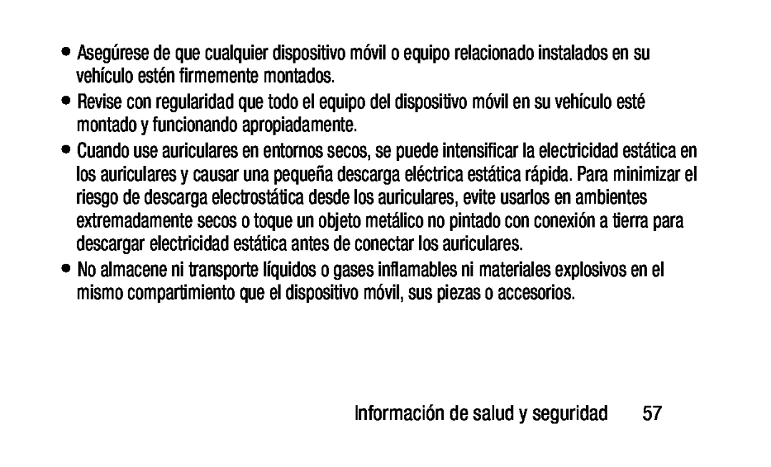 Información de salud y seguridad