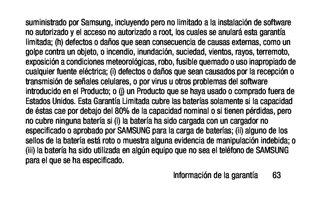 Información de la garantía