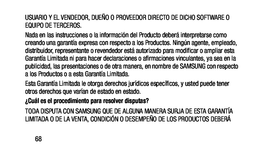 ¿Cuál es el procedimiento para resolver disputas Galaxy Tab 4 10.1 Wi-Fi