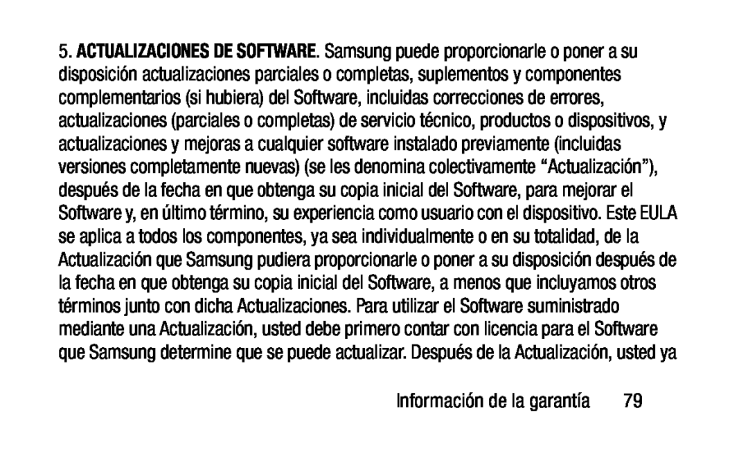 Información de la garantía ACTUALIZACIONES DE SOFTWARE