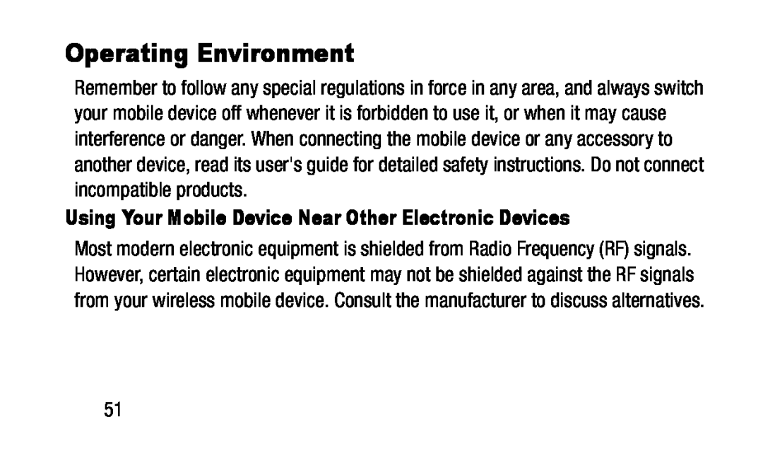 Using Your Mobile Device Near Other Electronic Devices Galaxy Tab 3 Lite Wi-Fi