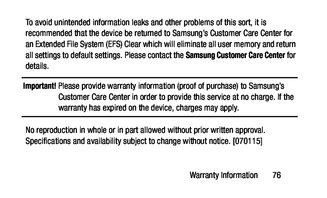 Samsung Customer Care Center