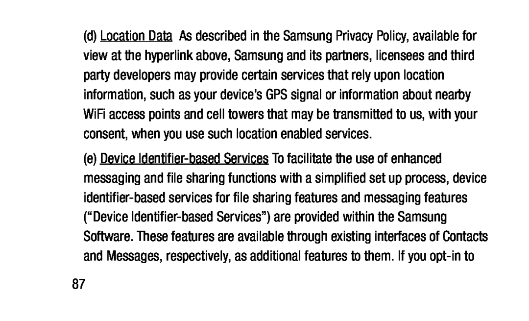 Location Data Galaxy Tab 3 Lite Wi-Fi