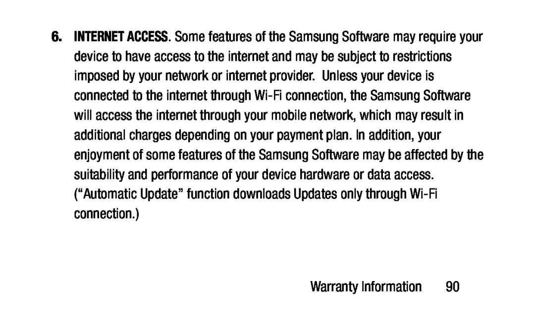 INTERNET ACCESS Galaxy Tab 3 Lite Wi-Fi