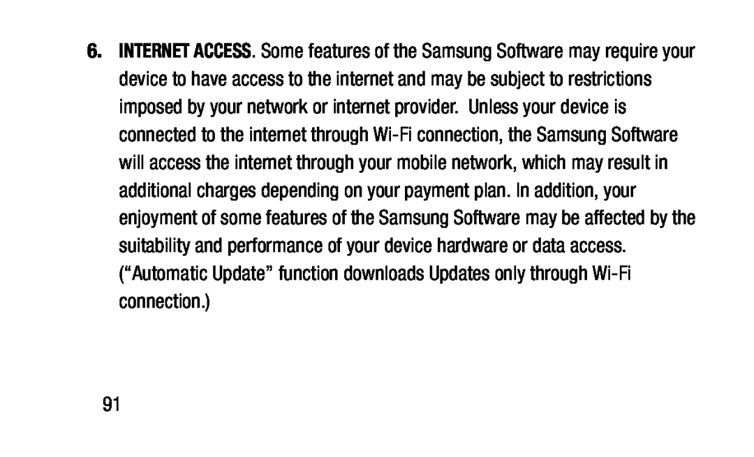 INTERNET ACCESS Galaxy Tab 3 Lite Wi-Fi