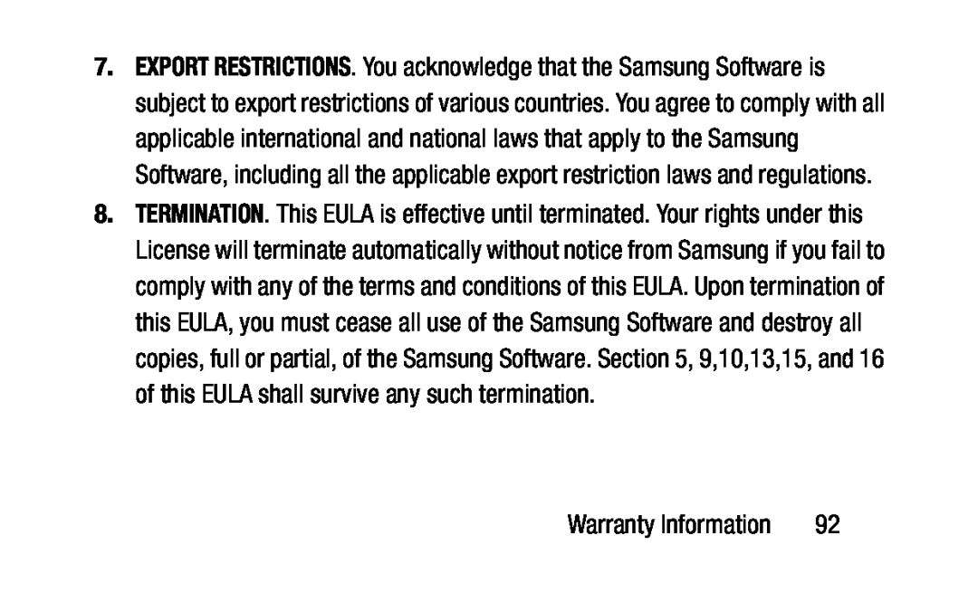 EXPORT RESTRICTIONS Galaxy Tab 3 Lite Wi-Fi