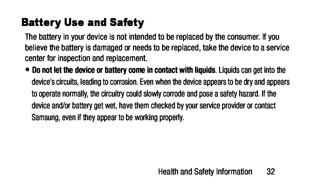 Battery Use and Safety