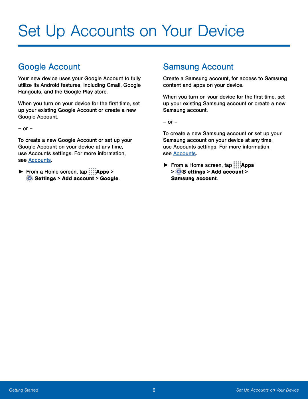 Google Account Samsung Account