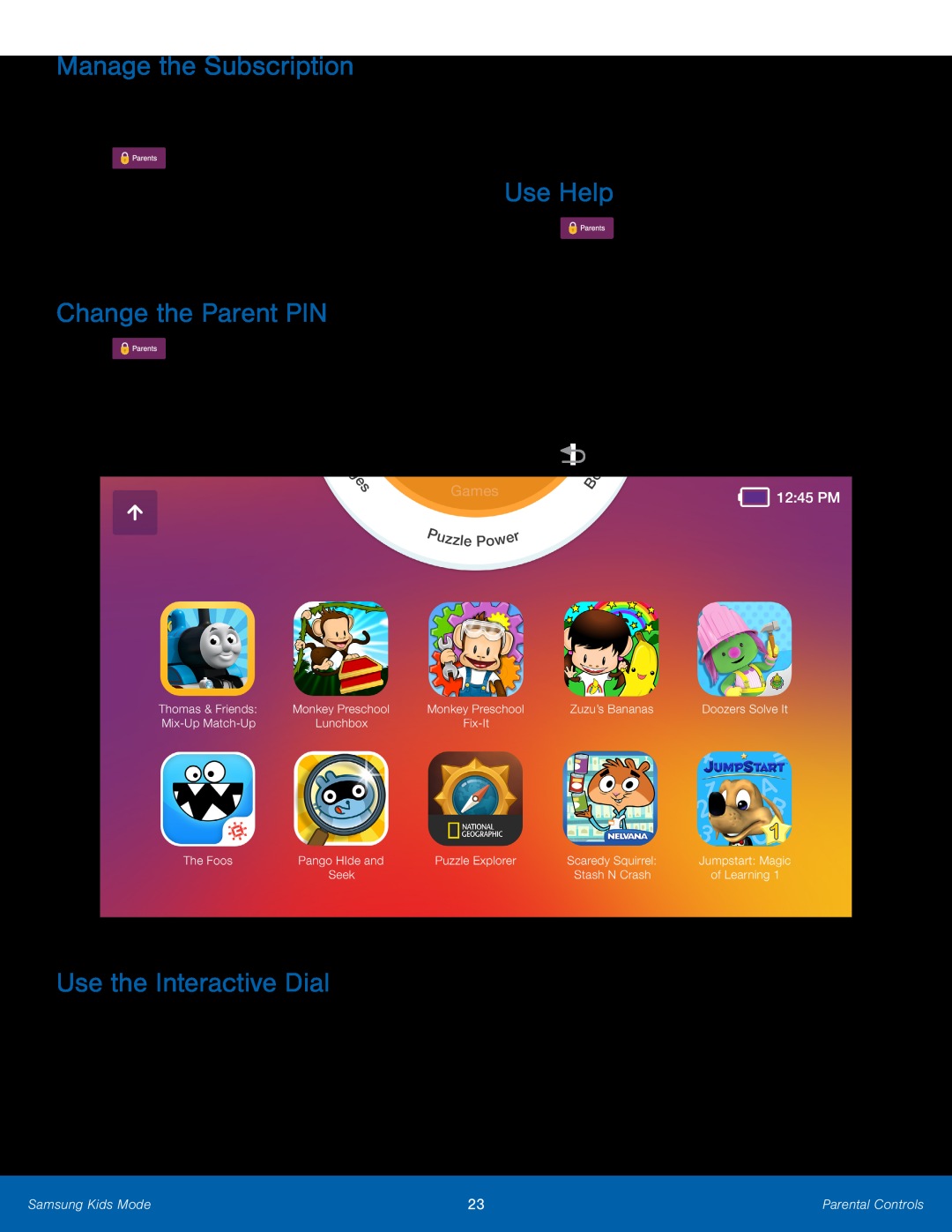 Change the Parent PIN Galaxy Tab 3 Lite Wi-Fi