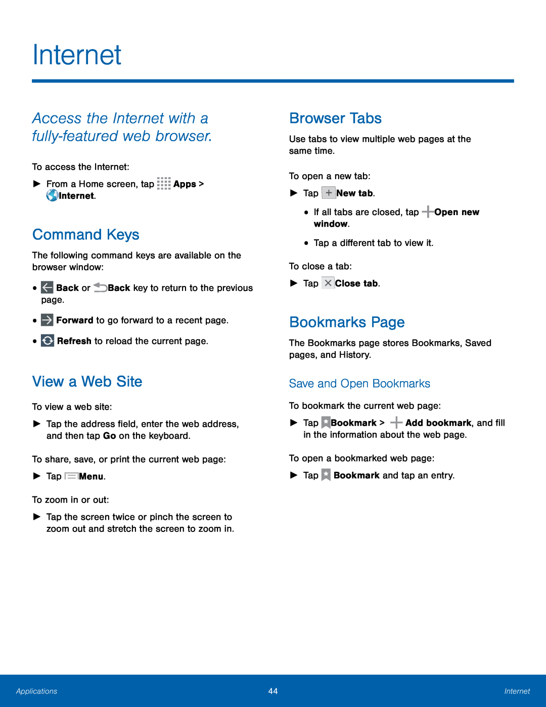 Command Keys Galaxy Tab 3 Lite Wi-Fi