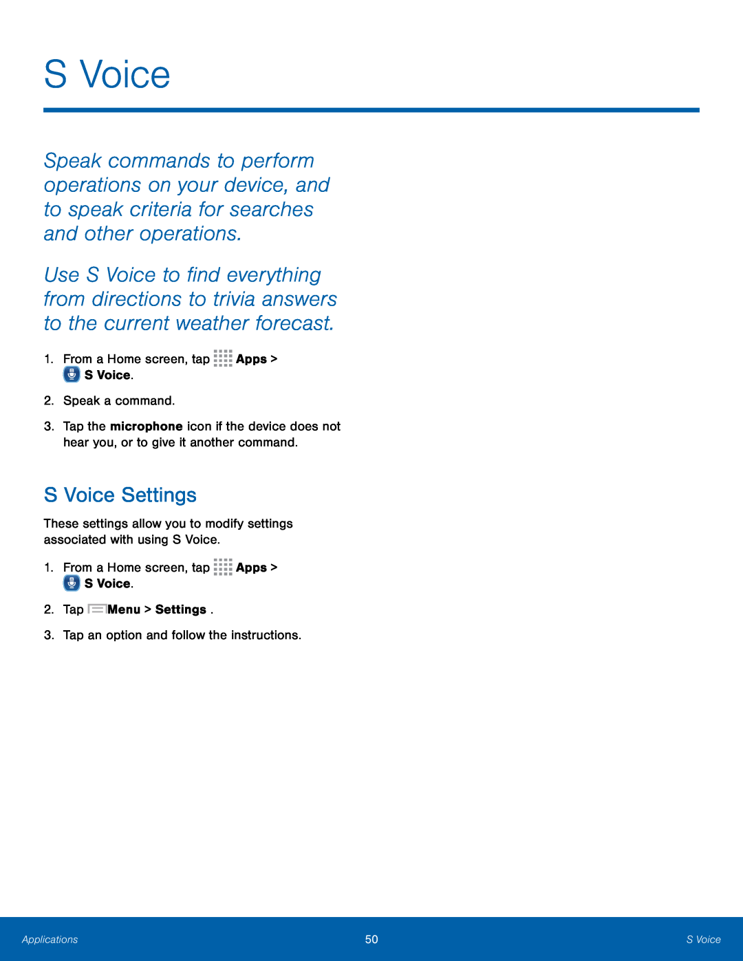 S Voice Settings Galaxy Tab 3 Lite Wi-Fi