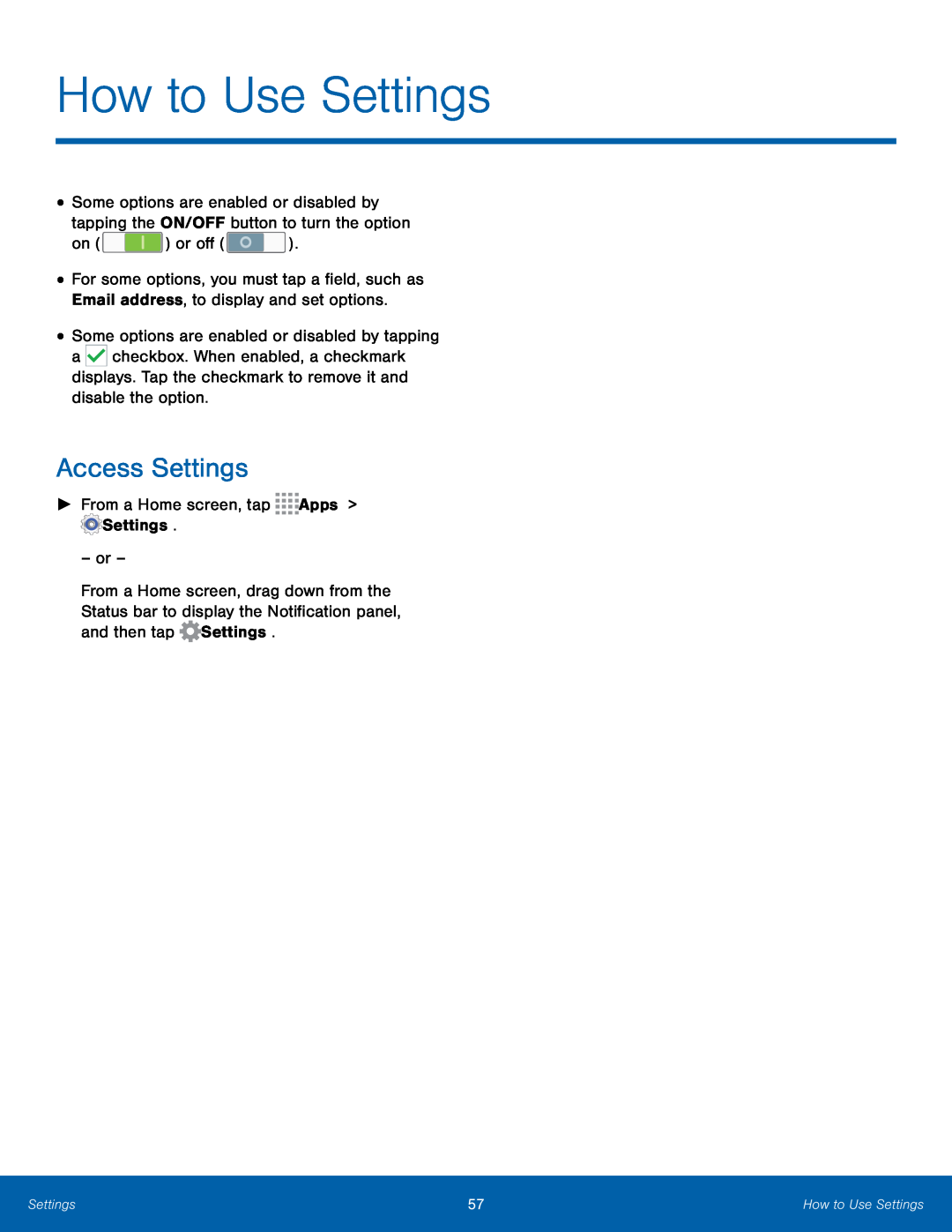 Access Settings