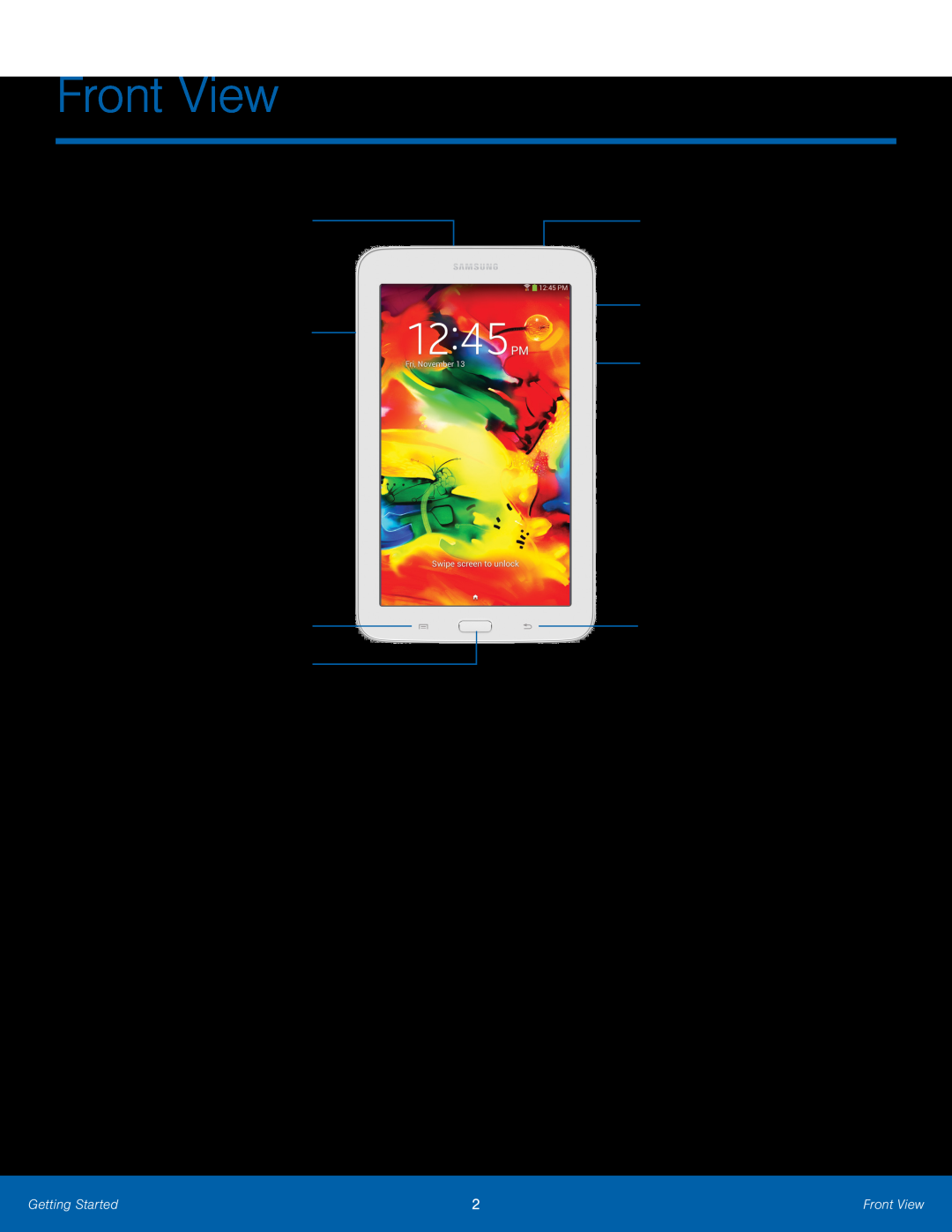 Home key Galaxy Tab 3 Lite Wi-Fi