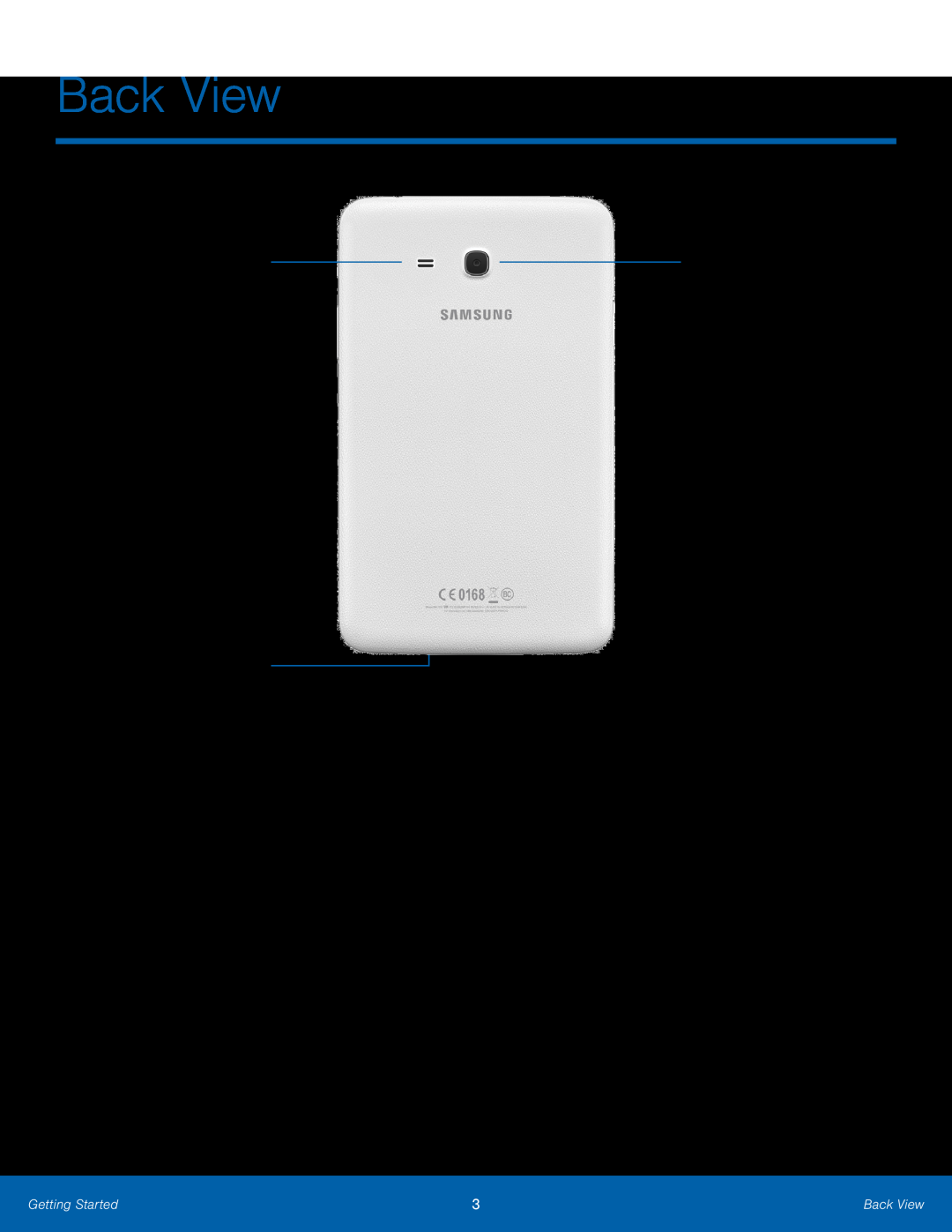 Back View Galaxy Tab 3 Lite Wi-Fi