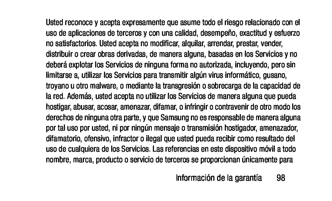 Información de la garantía