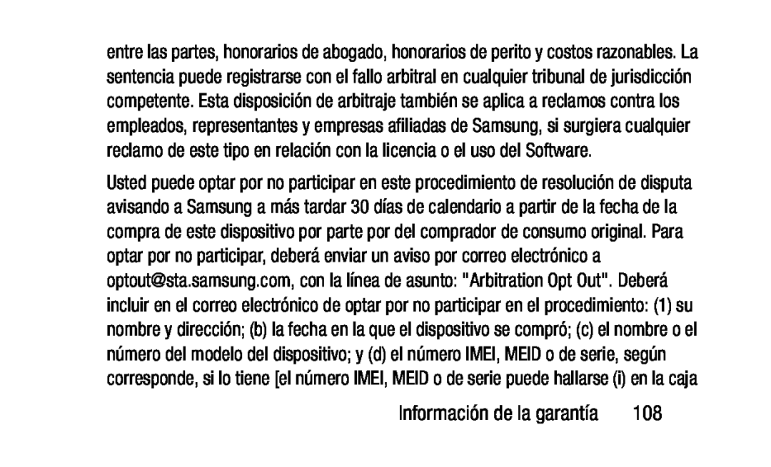 Información de la garantía