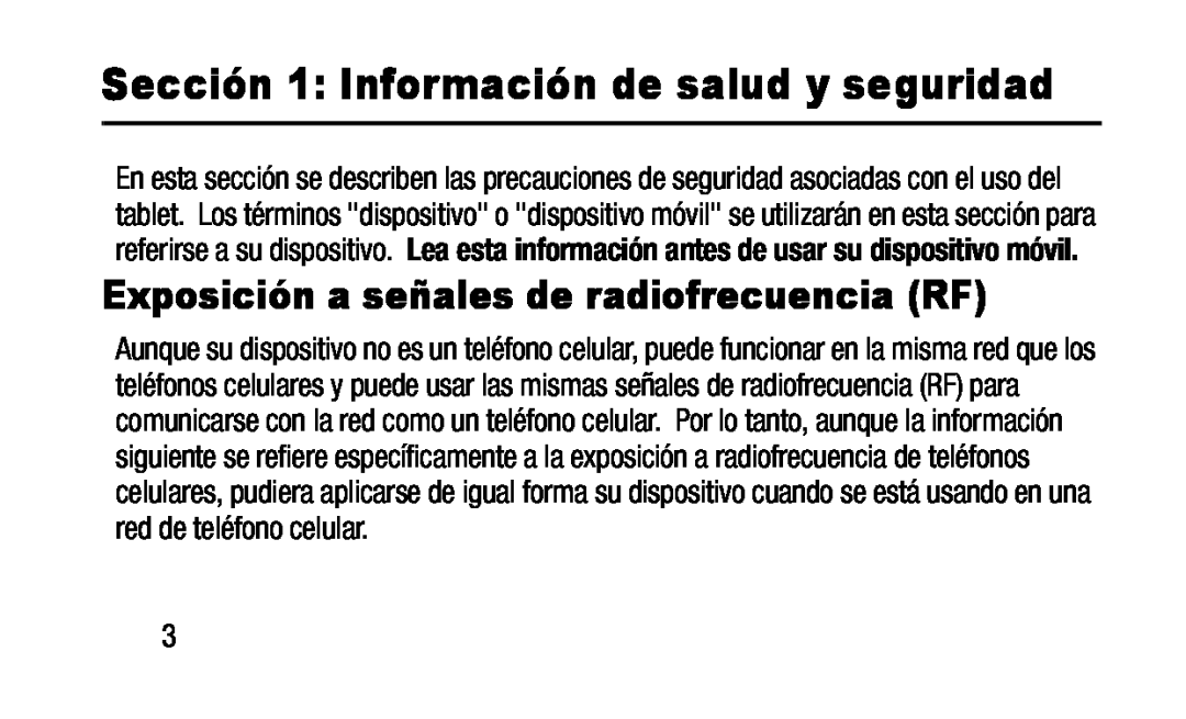 Exposición a señales de radiofrecuencia (RF) Galaxy Tab 3 Lite Wi-Fi