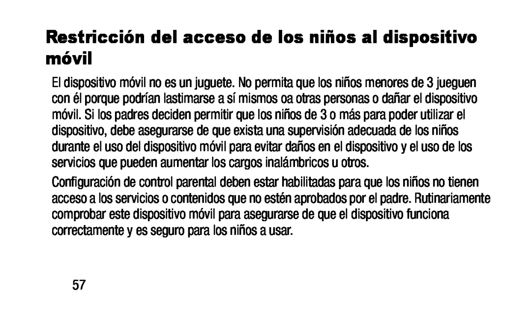 Restricción del acceso de los niños al dispositivo móvil Galaxy Tab 3 Lite Wi-Fi