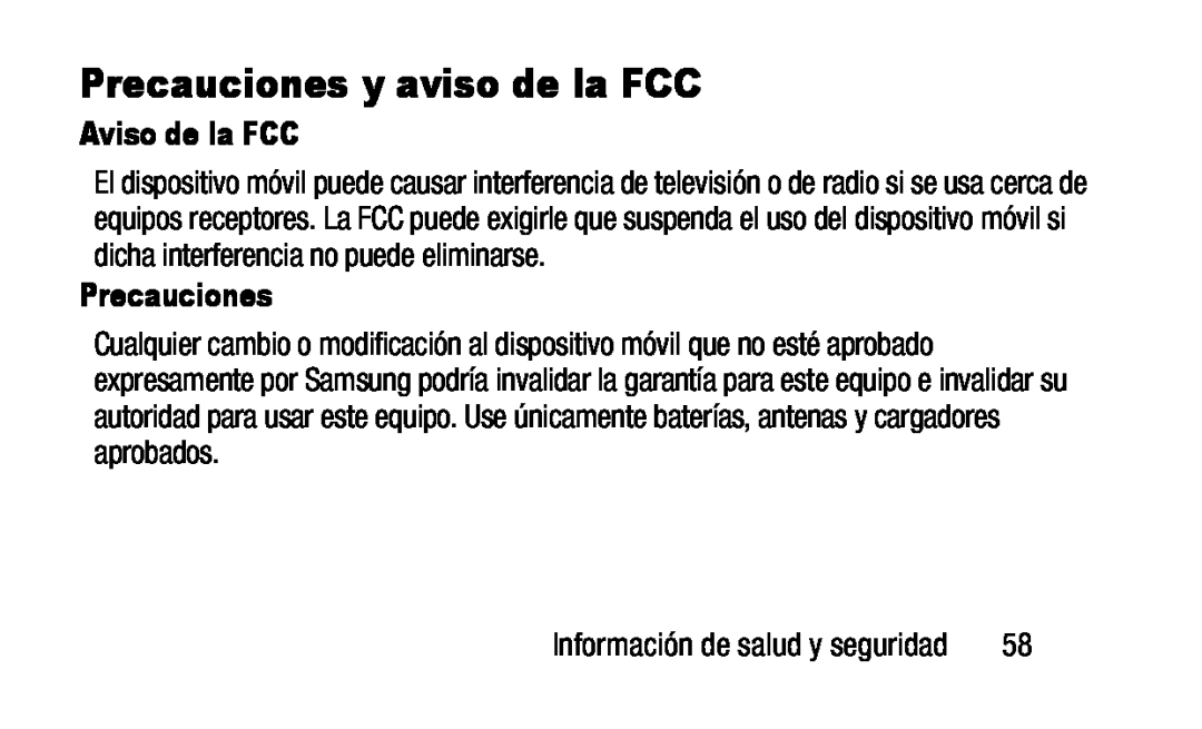 Aviso de la FCC Precauciones