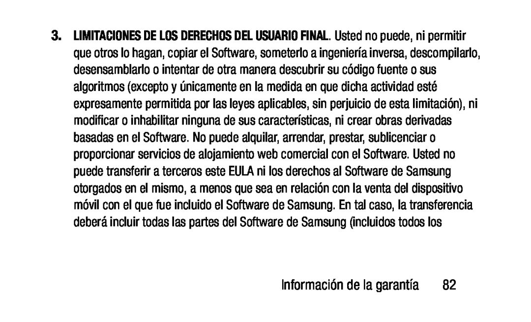 Información de la garantía Galaxy Tab 3 Lite Wi-Fi