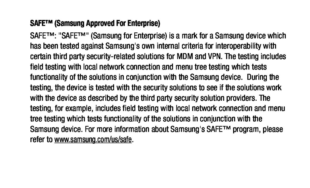 SAFE™ (Samsung Approved For Enterprise) Galaxy Tab 3 8.0 Wi-Fi