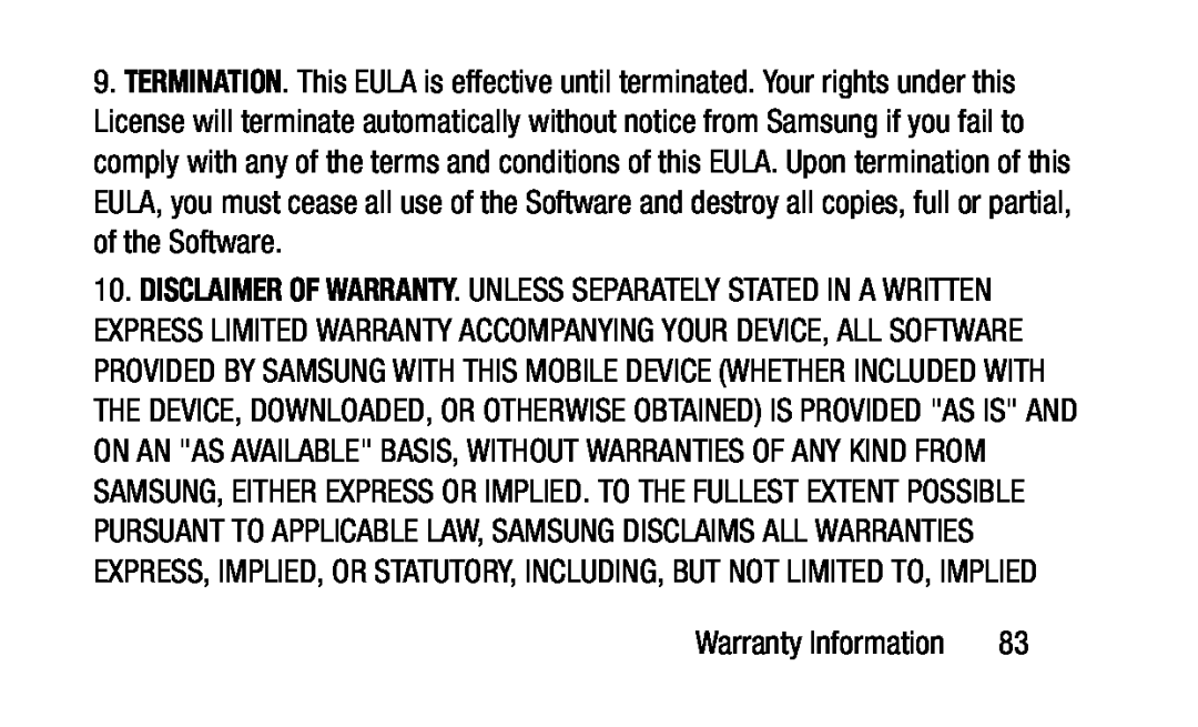 TERMINATION Galaxy Tab 3 7.0 Wi-Fi