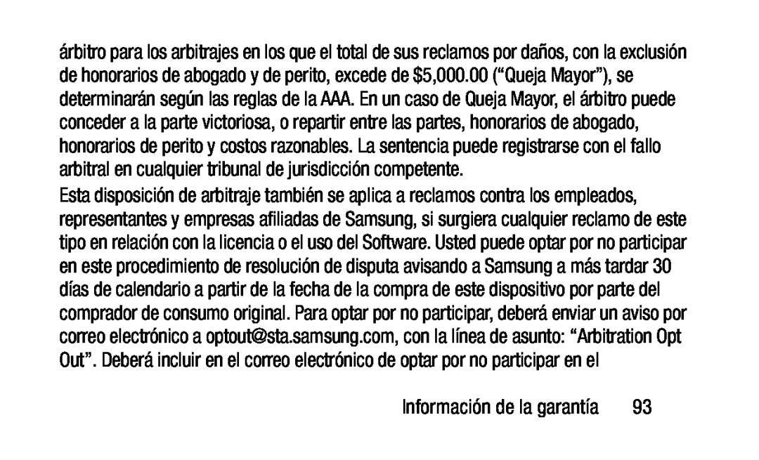 Información de la garantía