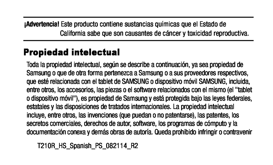 T210R_HS_Spanish_PS_082114_R2 Galaxy Tab 3 7.0 Wi-Fi