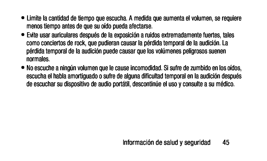 Información de salud y seguridad