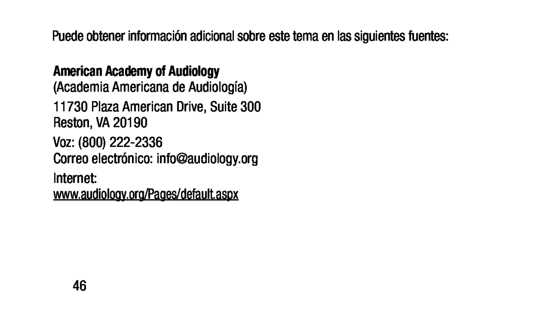 Puede obtener información adicional sobre este tema en las siguientes fuentes: 11730 Plaza American Drive, Suite 300 Reston, VA