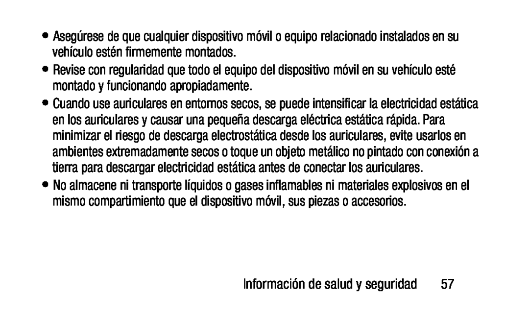 Información de salud y seguridad Galaxy Tab 3 7.0 Wi-Fi