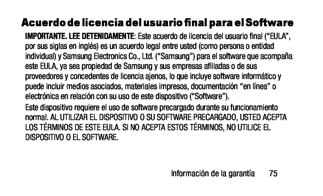 Información de la garantía Galaxy Tab 3 7.0 Wi-Fi