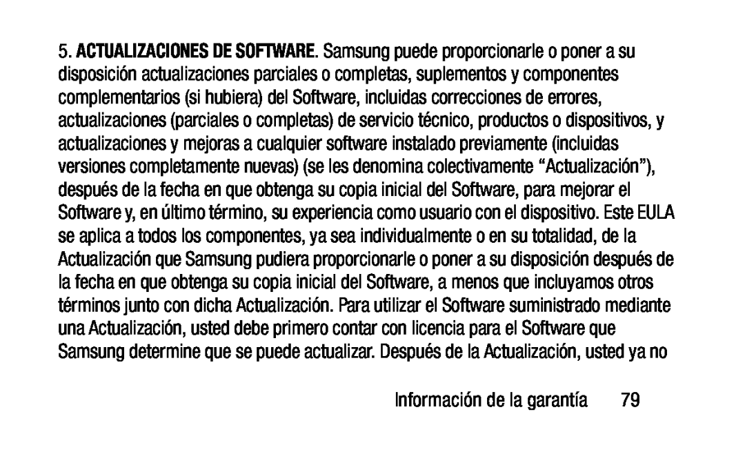 Información de la garantía ACTUALIZACIONES DE SOFTWARE