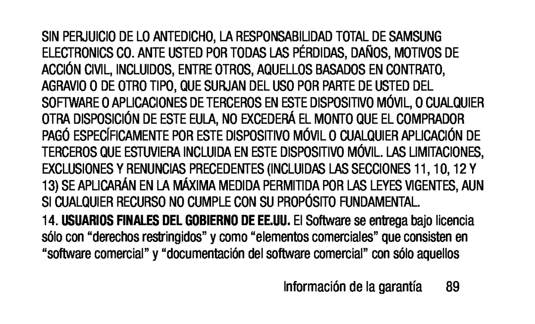 13) Información de la garantía