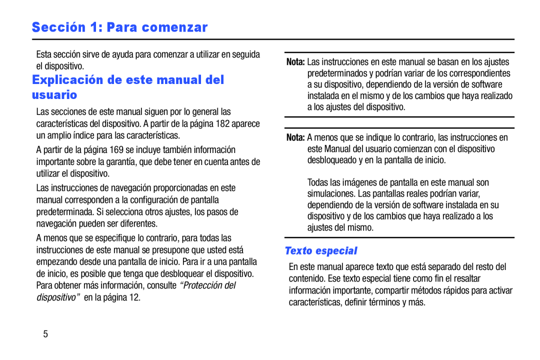 Explicación de este manual del usuario Galaxy Tab 3 7.0 Kids Wi-Fi