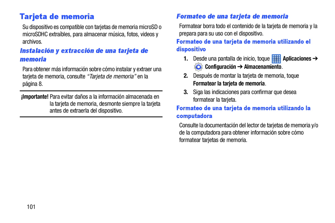 Instalación y extracción de una tarjeta de memoria Formateo de una tarjeta de memoria