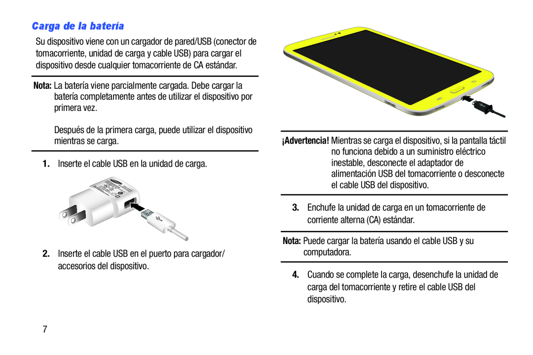 Carga de la batería