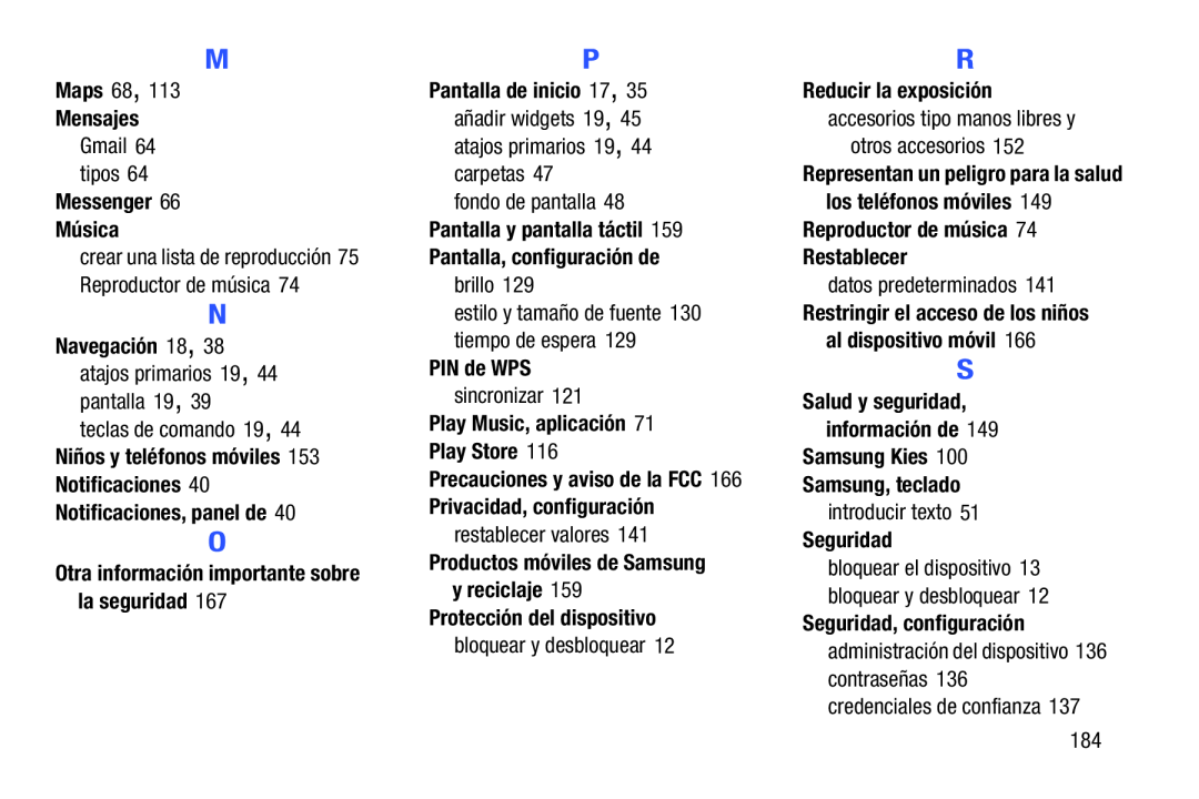 Otra información importante sobre la seguridad Galaxy Tab 3 7.0 Kids Wi-Fi