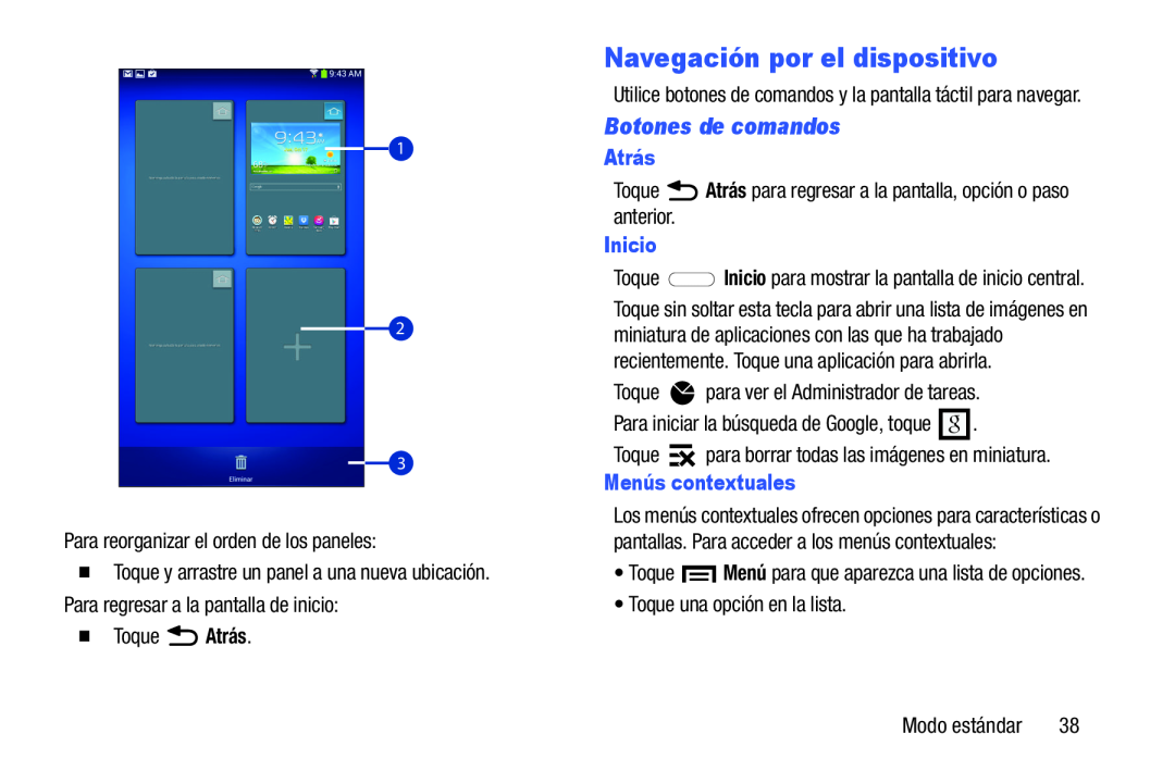 Navegación por el dispositivo Galaxy Tab 3 7.0 Kids Wi-Fi