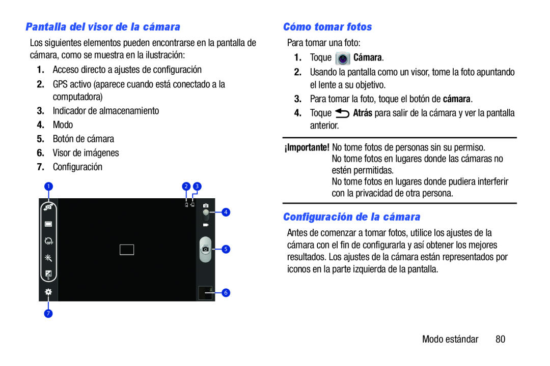 Pantalla del visor de la cámara Cómo tomar fotos